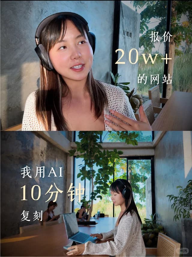 报价 20w+ 的网站，我用 AI 10 分钟复刻。