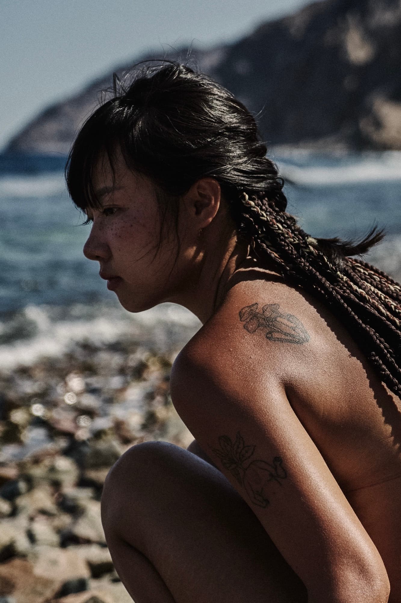 Zoe on the coast